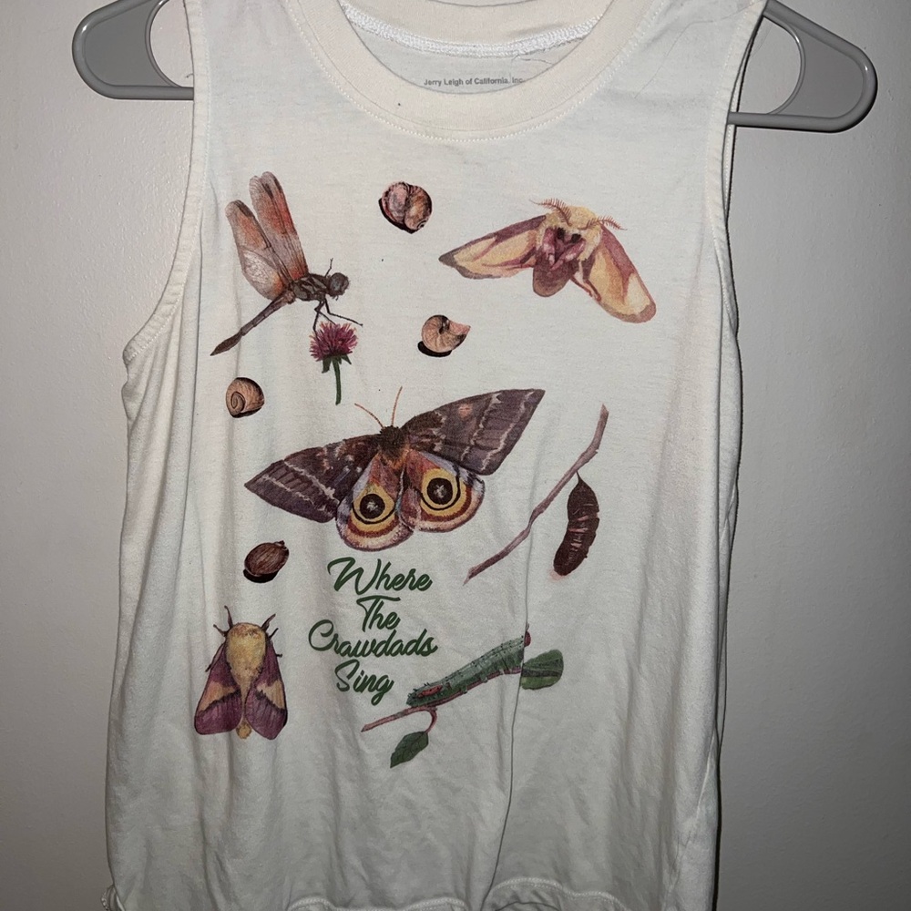 Women's Cream Graphic Tank Top